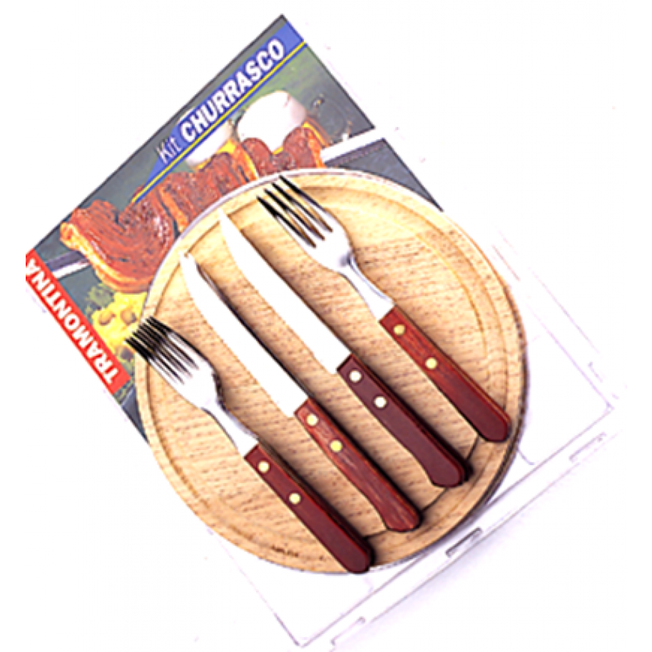 JUEGO 8 CUBIERTOS Y 4 PLATOS TRAMONTINA