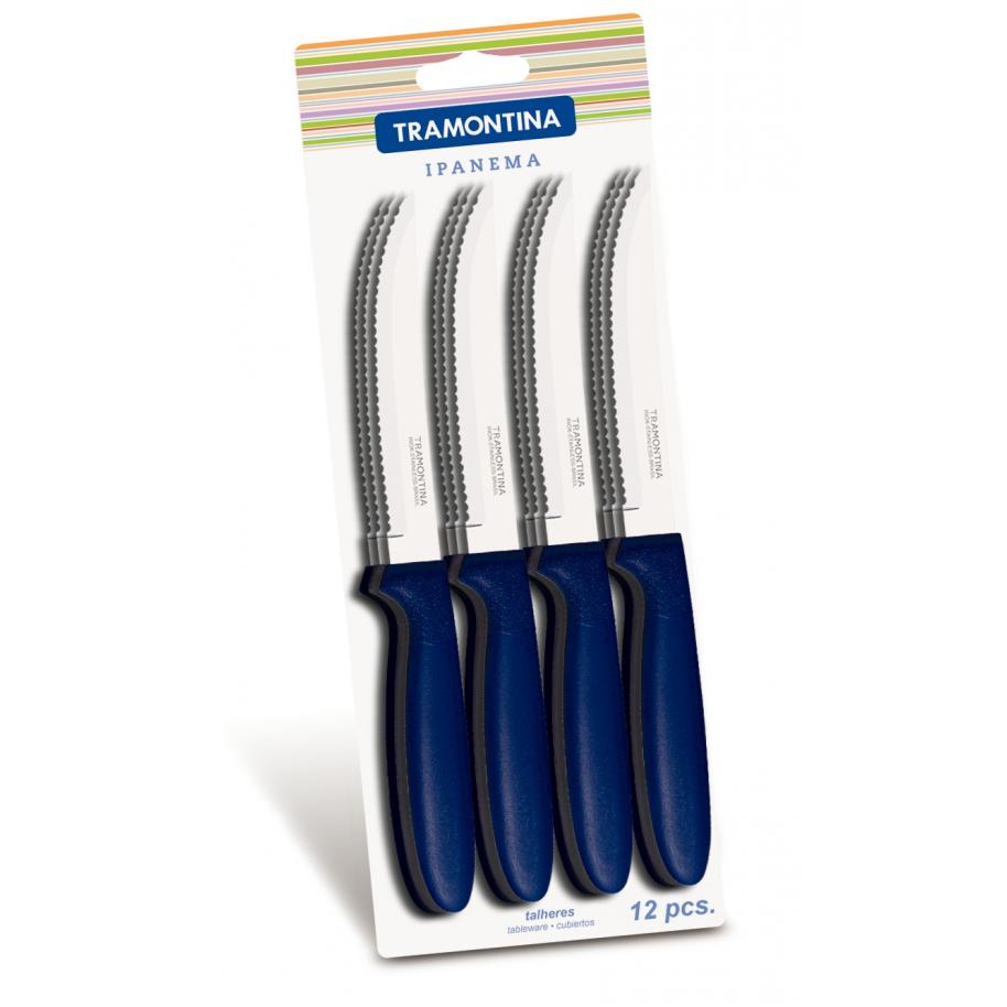 CUCHILLO PARA ASADO TRAMONTINA IPANEMA AZUL