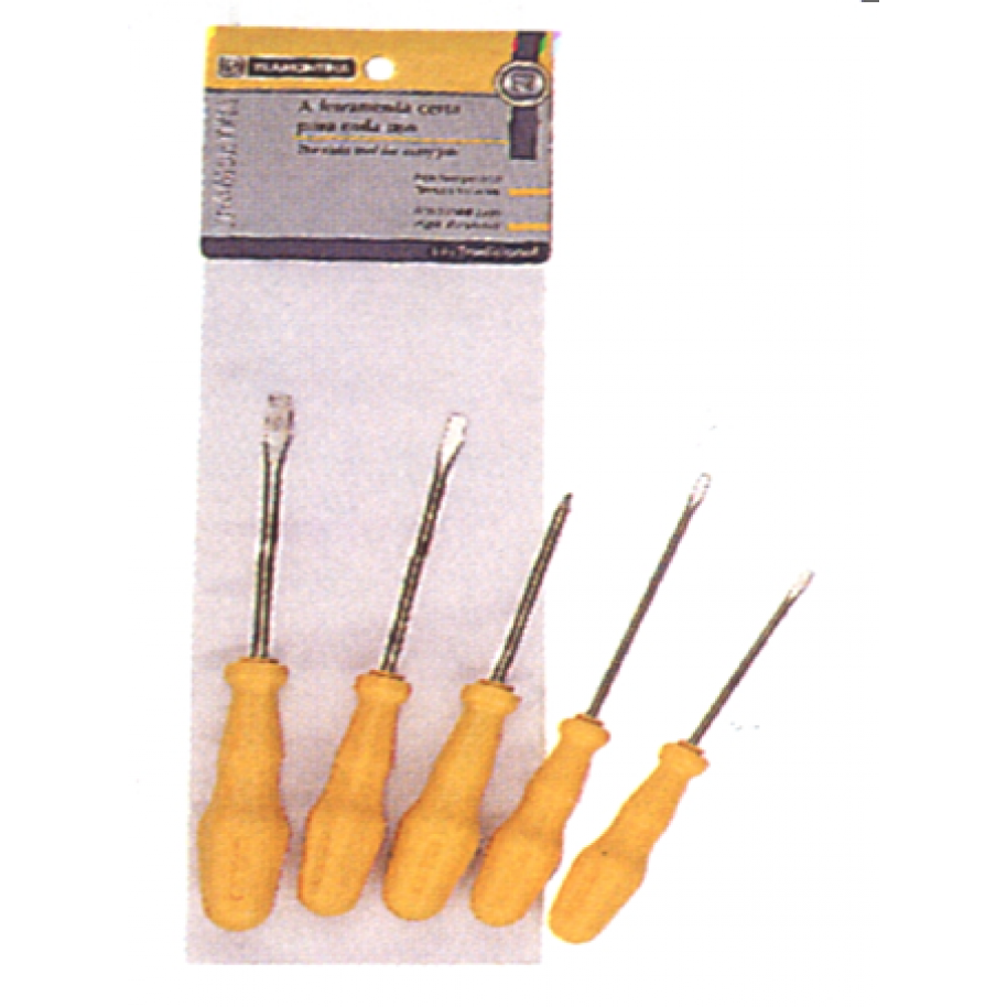 JUEGO 5 DESTORNILLADORES TRAMONTINA