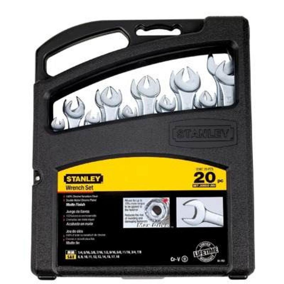 JUEGO DE 20 LLAVES COMBINADAS STANLEY