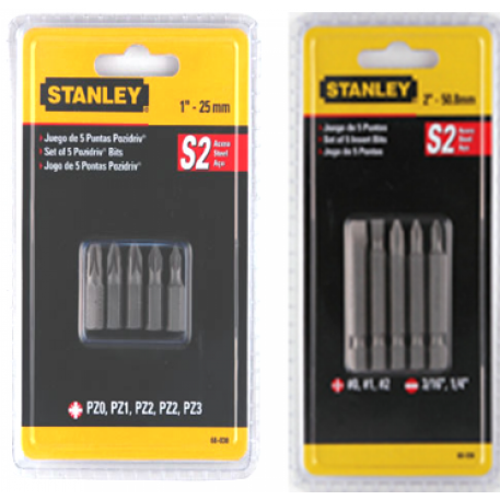 JUEGO 5 PUNTAS DEST. STANLEY PH 2x25mm