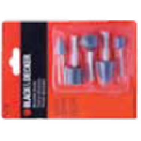 SET 5 PIEZAS ABRASIVAS BLACK + DECKER