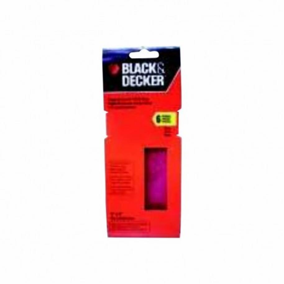 PAQUETE 6 HOJAS LIJA 115x40 BLACK + DECKER