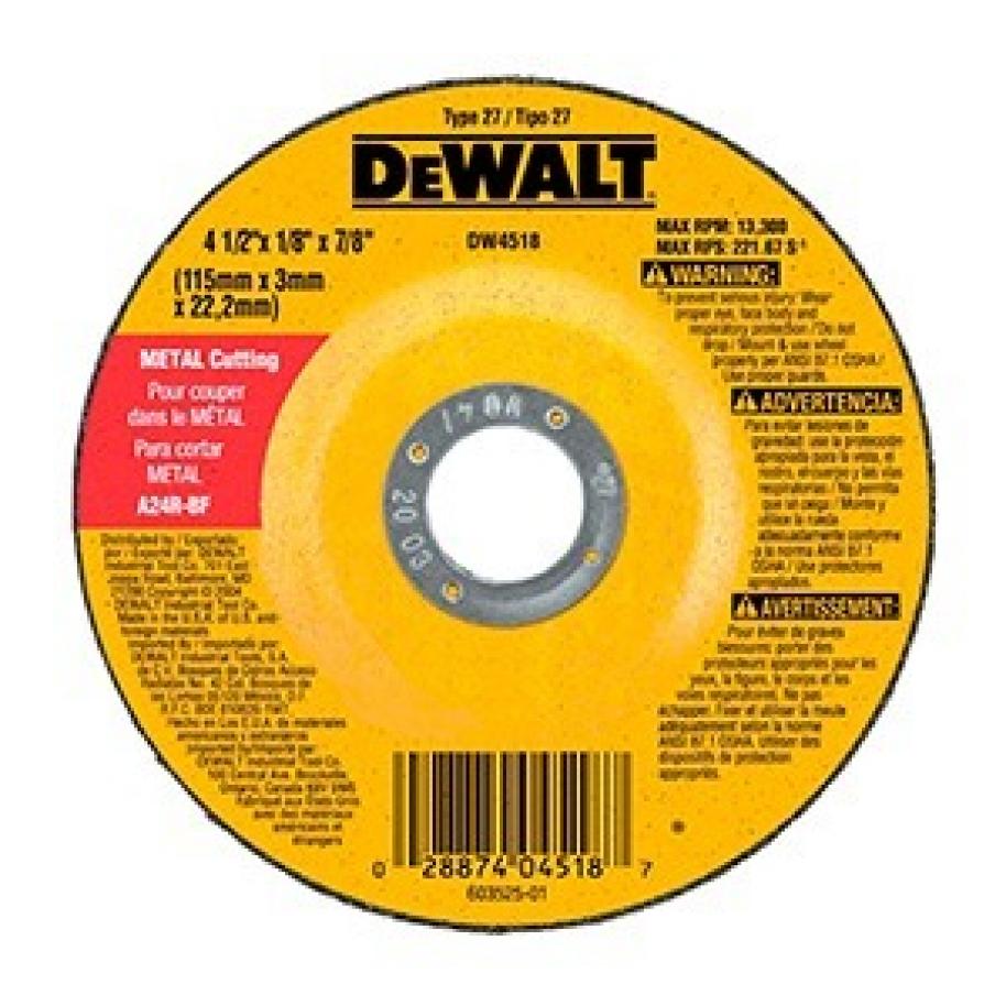 DISCO DE DESBASTE DEWALT 180 x 6.4mm