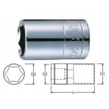 TUBO HEXAGONAL SATA 11/16 DE ENC. 1/2