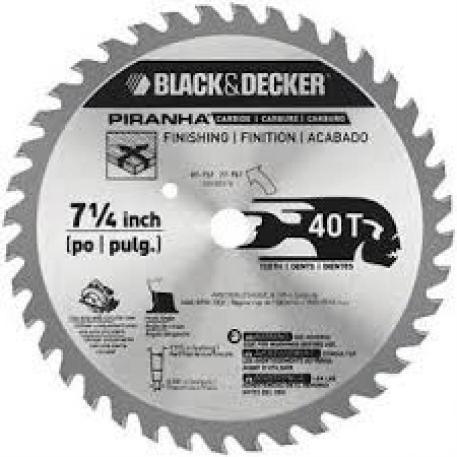 DISCO SIERRA CIRC. BLACK + DECKER 7-1/4