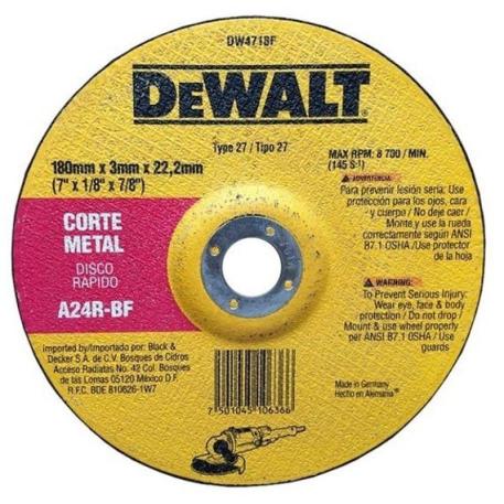 DISCO DE CORTE DEWALT 180 x 3.2mm