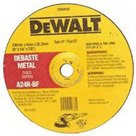 DISCO DE DESBASTE DEWALT 230 x 6.4mm