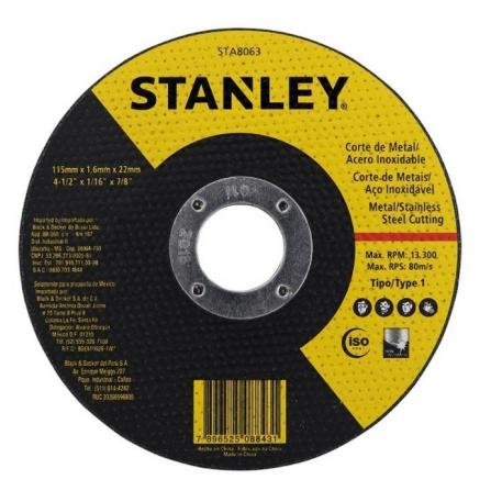 DISCO CORTE METAL STANLEY 115 x 1.6mm