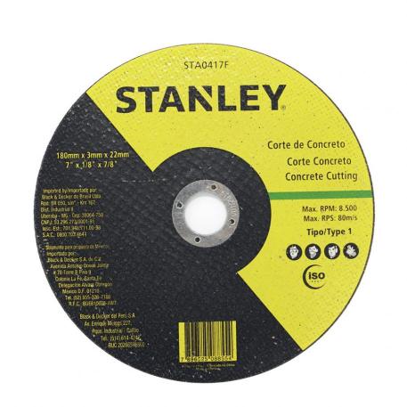 DISCO CORTE CONCRETO STANLEY 180 x 3.2 mm