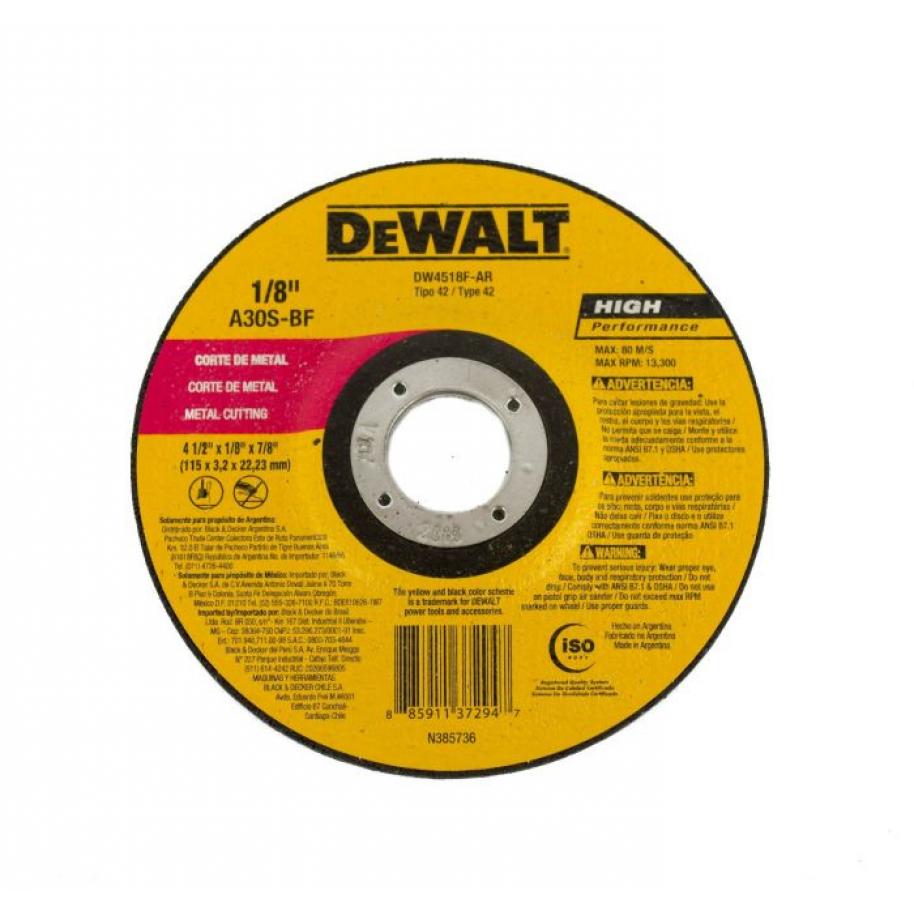 DISCO DE CORTE DEWALT 115 x 3.2mm