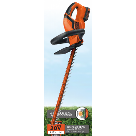 CORTACERCO BLACK+DECKER ION LITIO 20V